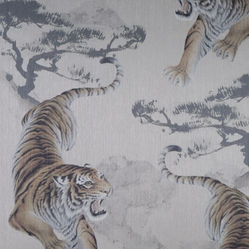Papier peint contemporain - HAKURO - CARLUCCI - en polyester / à motif animalier / aspect tissu