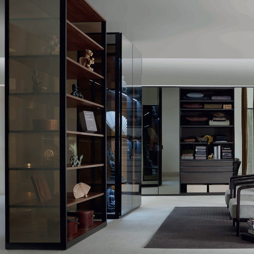 Vitrine contemporaine - WALK_in - AN Collection GmbH - en verre / en bois laqué / éclairée