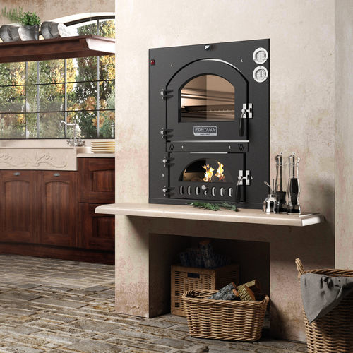 Four à bois - INC QV - Fontana Forni s.r.l. - à convection / encastrable / 1 chambre