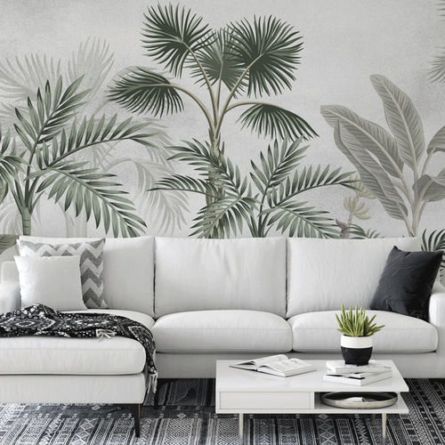Papier peint contemporain - jungle tendance arbres exotiques - MuralConcept - en textile non-tissé / à motif nature / panoramique