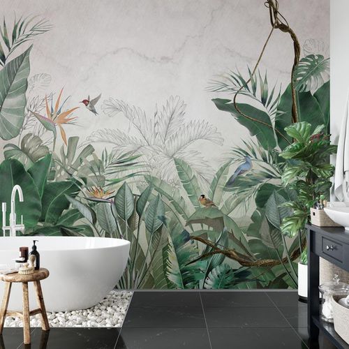 Papier peint contemporain - jungle quintessence Amazonia - MuralConcept - en textile non-tissé / en vinyle / panoramique