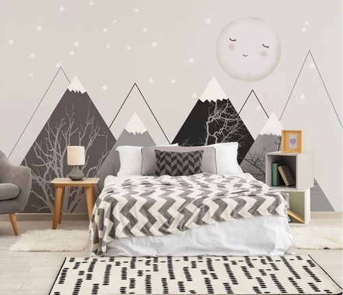 Papier peint de style scandinave - lune - MuralConcept - en textile non-tissé / panoramique / géométrique