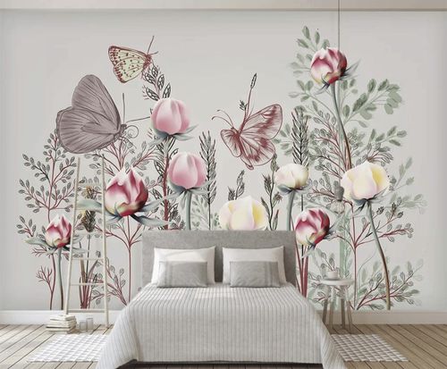 Papier peint contemporain - Tulipe - MuralConcept - en textile non-tissé / à motif floral / panoramique