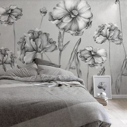 Papier peint contemporain - bucoliques  - MuralConcept - en textile non-tissé / à motif floral / panoramique