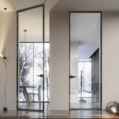 Porte affleurante - JUST - doal - d'intérieur / en aluminium / battante