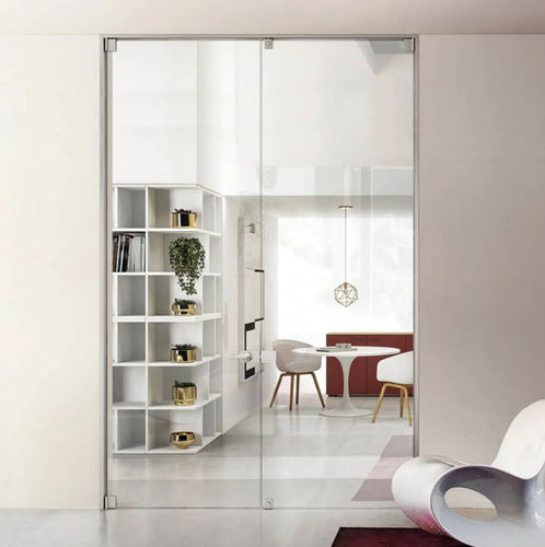 Porte d'intérieur - TAO  - doal - en verre / en tissu / battante
