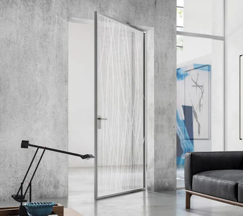 Porte d'intérieur - ZEUS  - doal - en aluminium / va-et-vient / pivotante à axe excentré