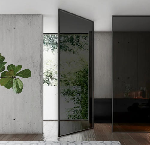 Porte d'intérieur - GAIA - doal - en aluminium / pivotante à axe central / contemporaine