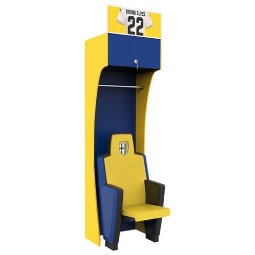 Casier vestiaire avec siège integré - LUXURY  - Omsi srl - en stratifié / pour installation sportive / pour stockage