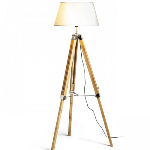 Lampe sur pied - MM-6543 - Miller & Miller - en chrome / en bambou / contemporaine