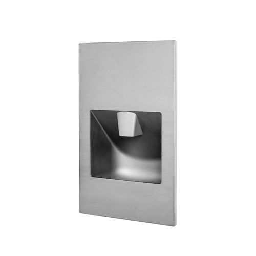 Lave-mains à encastrer - THRII - Wallgate Ltd - rectangulaire / en acier inoxydable / avec sèche-mains intégré