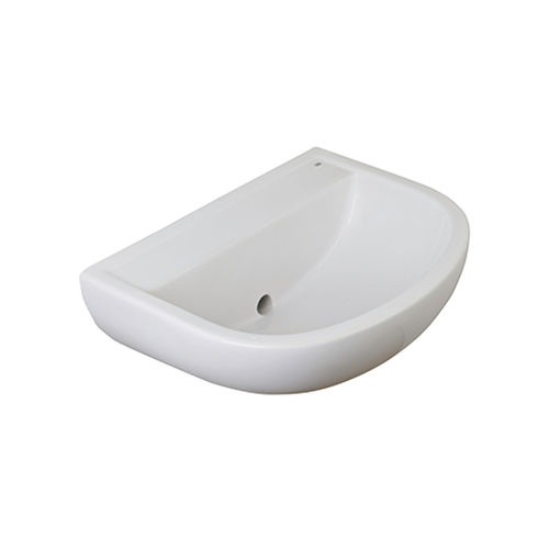Vasque suspendue - VCWHB-01 - Wallgate Ltd - en céramique / en forme de D / sans trou