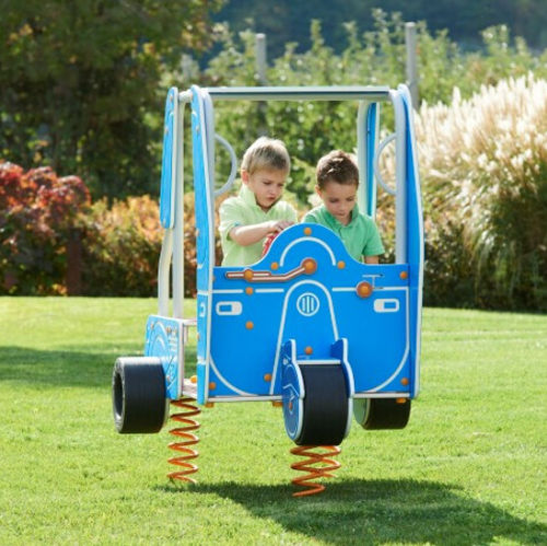 Jeu à ressort en HDPE - TUK-TUK  - Playparc - transport / monoplace / 2 places