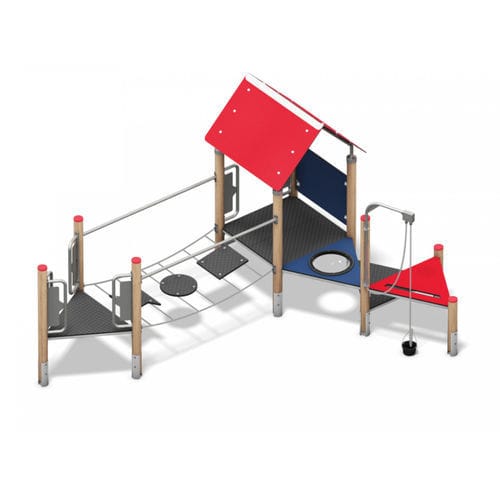 Structure de jeu pour aire de jeux - HARENA - Playparc - en inox / en HPL / modulaire