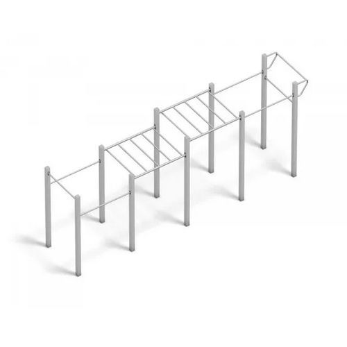 Parcour d'obstacles pour aire de jeux - 4FCIRCLE® CALISTHENICS-LINE LONG - Playparc - en métal / d'extérieur