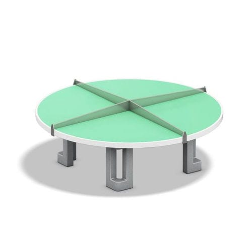 Table de ping-pong d'extérieur - ROUND  - Playparc - contemporaine / pour aire de jeux / pour école