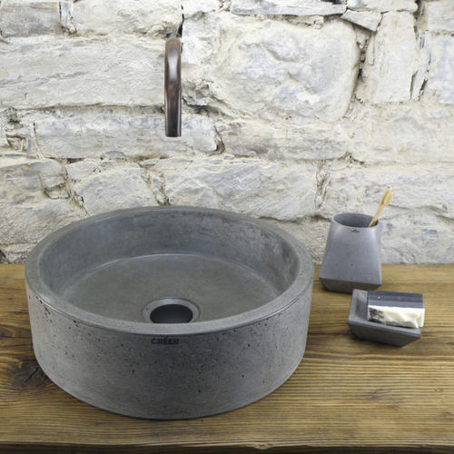 Vasque à poser - TORUS - CRÉER s.r.o. - en béton / fait main / ronde