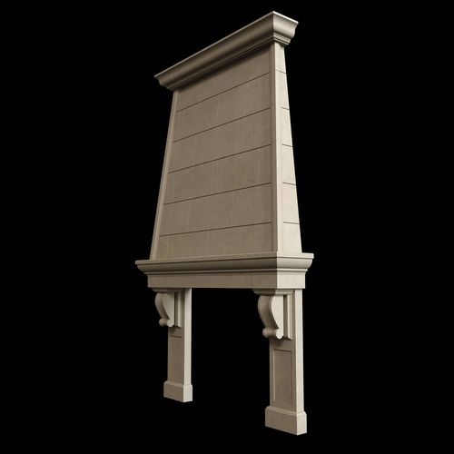 Trumeau de cheminée classique - ALEXANDER - OVERMANTEL - Tartaruga Design Inc - en pierre / blanc