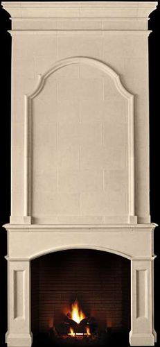 Trumeau de cheminée classique - ANAEL – OVERMANTEL - Tartaruga Design Inc - en pierre / blanc