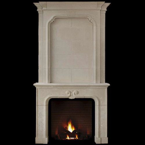 Trumeau de cheminée contemporain - BEAULIEU – OVERMANTEL - Tartaruga Design Inc - en pierre