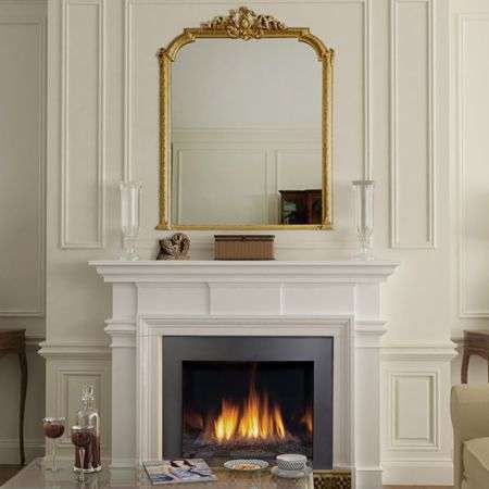Manteau de cheminée classique - CHELTENHAM  - Tartaruga Design Inc - en pierre / blanc