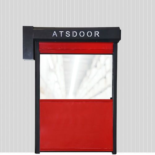 Porte industrielle enroulable - ATSDOOR - en acier galvanisé / en PVC / automatique