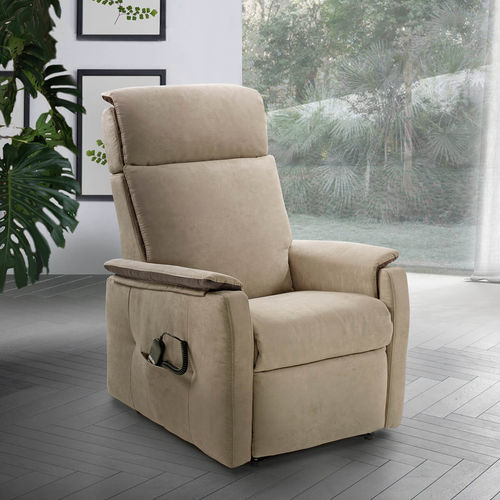 Fauteuil relax contemporain - Zoe Lift - Vitarelax - en tissu / en cuir / avec repose-pieds
