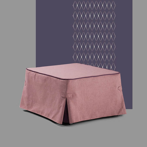 Pouf contemporain - ELSA - Vitarelax - en tissu / en cuir / rectangulaire