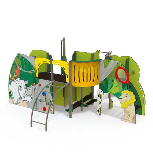 Structure de jeu pour aire de jeux - CD 12-1005-01-AC-T01 - QUALI-Cité - pour crèche / pour collectivité / en métal