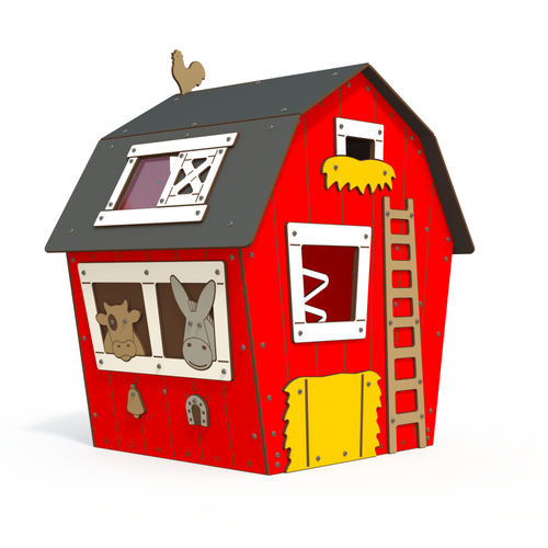 Cabane pour enfant pour extérieur - CM 017-03 - QUALI-Cité - au sol