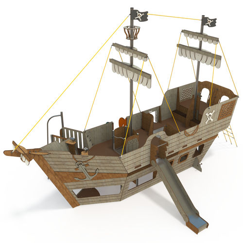 Structure de jeu pour aire de jeux - CI 15-1006-T01 - QUALI-Cité - en métal / en HPL