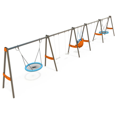Balançoire en métal - PO 757-12 - QUALI-Cité - pour parc de jeux / multiple