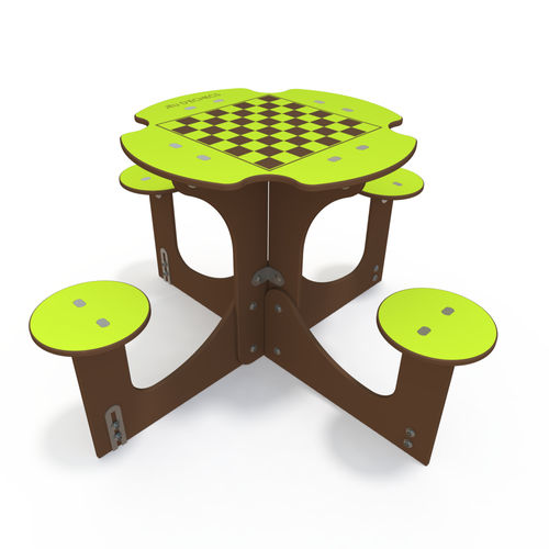 Table d'échecs d'extérieur - MO TA-6005-15 - QUALI-Cité - contemporaine / pour aire de jeux / en HPL