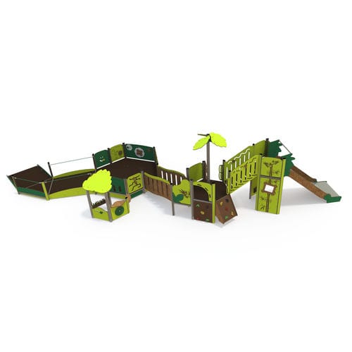 Structure de jeu pour aire de jeux - EX 15-3056-P15 - QUALI-Cité - en HPL / modulaire / pour personnes à mobilité réduite