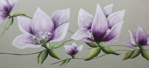 Tableau décoratif acrylique - MAGNOLIA SACO 2 - OHORIGINAL BUSINESS SL - mixte / peint à la main / floral