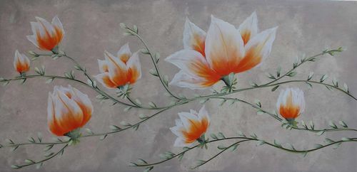 Tableau décoratif acrylique - A29  - OHORIGINAL BUSINESS SL - mixte / peint à la main / floral