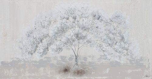 Tableau décoratif acrylique - ÁRBOL DE LA VIDA GRIS - OHORIGINAL BUSINESS SL - mixte / peint à la main / paysage