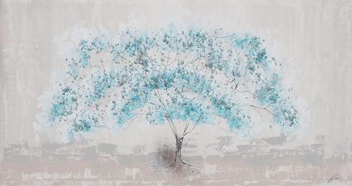 Tableau décoratif acrylique - ÁRBOL DE LA VIDA AZUL - OHORIGINAL BUSINESS SL - mixte / peint à la main / paysage
