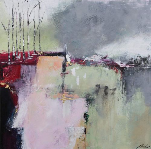 Tableau décoratif acrylique - TRANSVERSAL - OHORIGINAL BUSINESS SL - mixte / peint à la main / abstrait