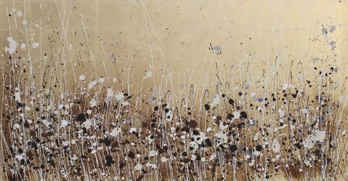 Tableau décoratif acrylique - AMAPOLAS ORO - OHORIGINAL BUSINESS SL - mixte / peint à la main / floral
