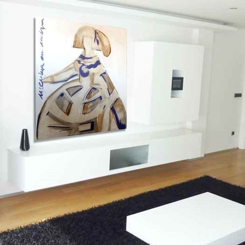 Tableau décoratif acrylique - MENINA AZUL - OHORIGINAL BUSINESS SL - mixte / peint à la main / sur toile