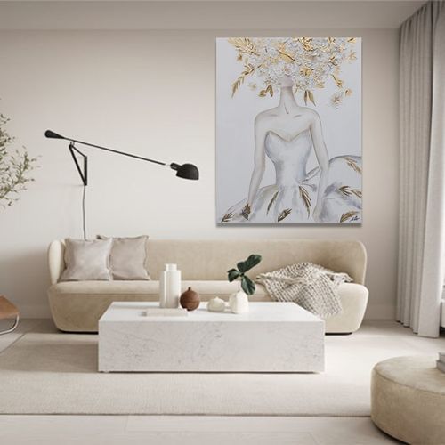 Tableau décoratif acrylique - MUJER ARBOL 1 - OHORIGINAL BUSINESS SL - mixte / peint à la main / sur toile