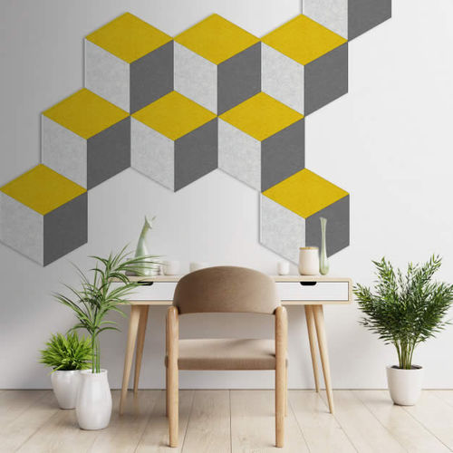 Panneau acoustique décoratif - WALLTONE® - Acustico - pour mur / en fibre de polyester / carré