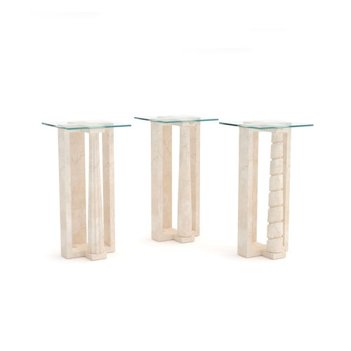 Table mange-debout avec piètement en marbre - High Frame  - Pistore Marmi - contemporaine / en verre / carrée