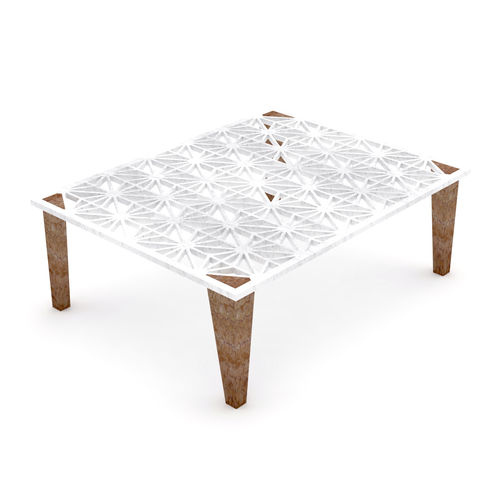 Table basse avec piètement en marbre - Lace - Pistore Marmi - contemporaine / en marbre / rectangulaire