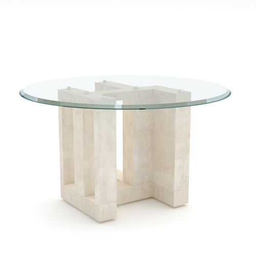 Table avec piètement en marbre - Archeology 1 - Pistore Marmi - contemporaine / en verre / ronde
