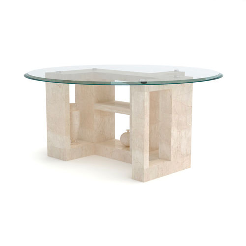 Table avec piètement en marbre - Archeology 2 - Pistore Marmi - contemporaine / en verre / ronde