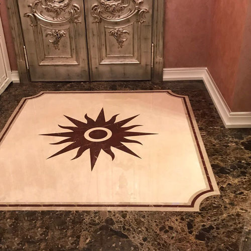 Plaque de pierre naturelle en marbre - Diaspro Rosso - Pistore Marmi - pour sol / pour mur / pour agencement intérieur