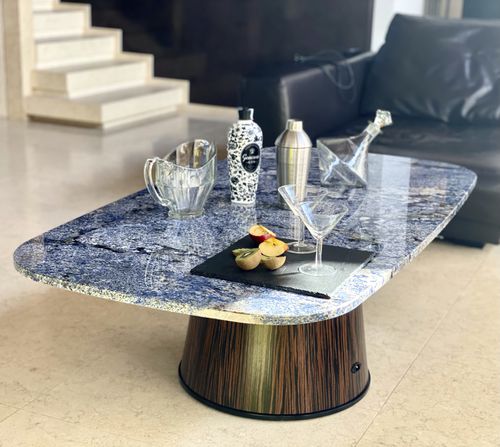 Plaque de pierre naturelle en granit - Azul Bahia  - Pistore Marmi - pour sol / pour mur / pour agencement intérieur