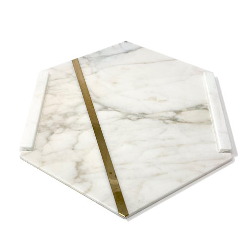 Plateau de service en marbre - Brass - Pistore Marmi - en marbre de Carrare / pour hôtel / pour restaurant